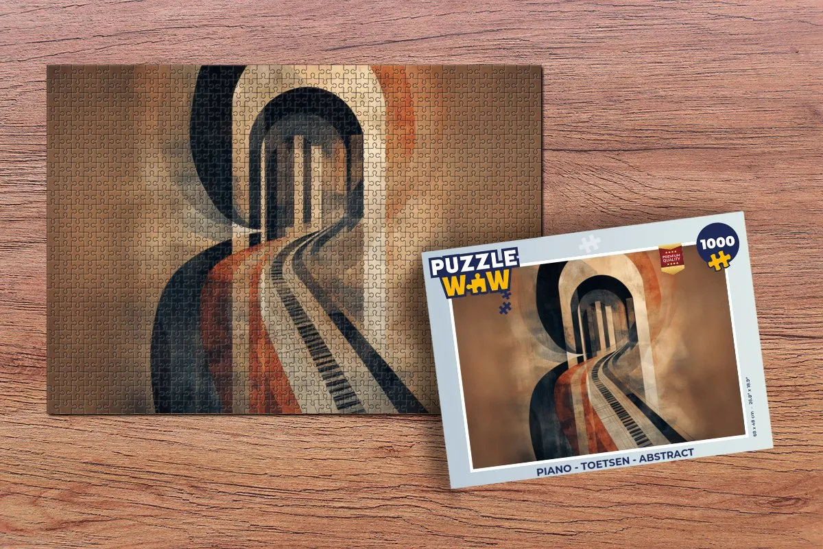 PuzzleWow Piano Toetsen Abstract Legpuzzel 1000 Stuks
