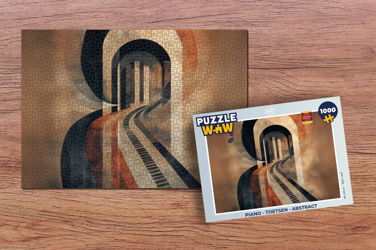 PuzzleWow Piano Toetsen Abstract Legpuzzel 1000 Stuks