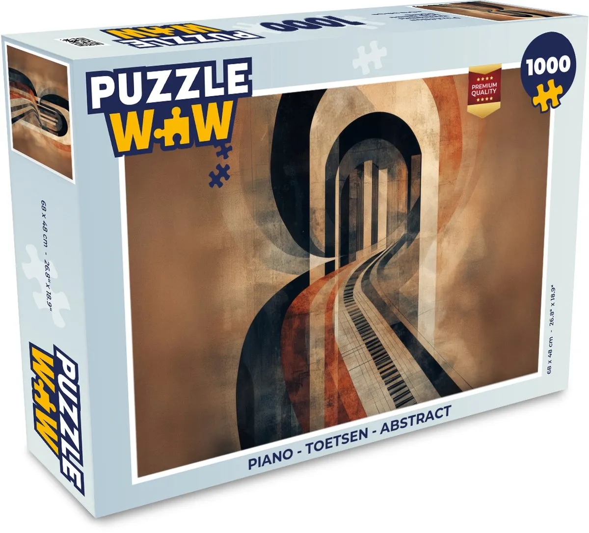 PuzzleWow Piano Toetsen Abstract Legpuzzel 1000 Stuks