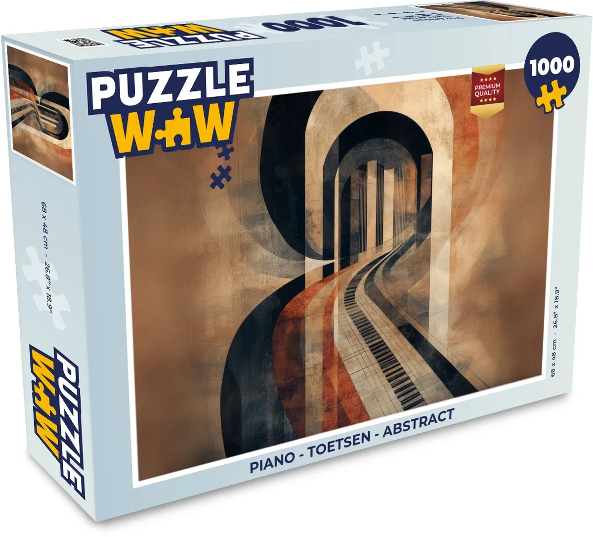 PuzzleWow Piano Toetsen Abstract Legpuzzel 1000 Stuks