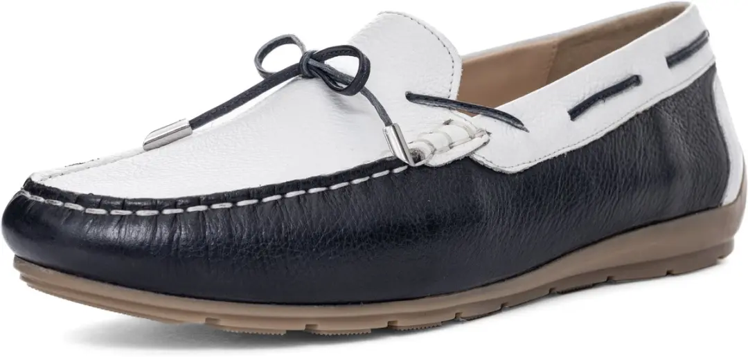 ara Mocassin Alabama blauw-wit