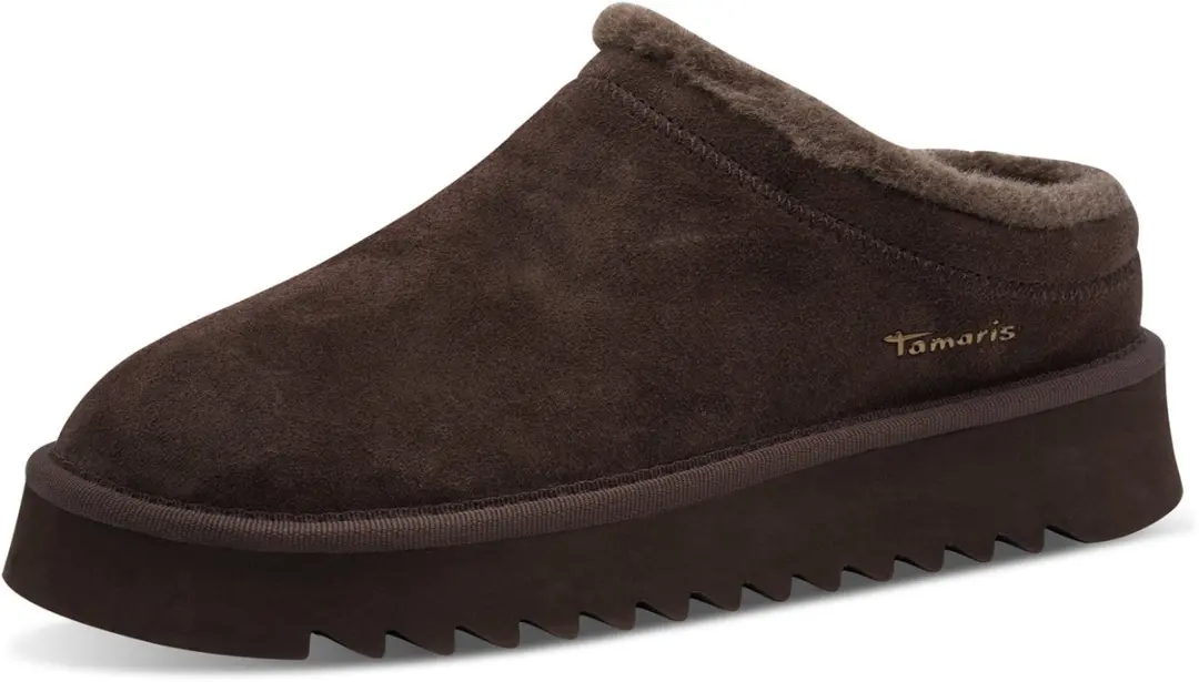 Tamaris leren muiltje 1-27300-45-304 damesmuiltje warm gevoerd bruin
