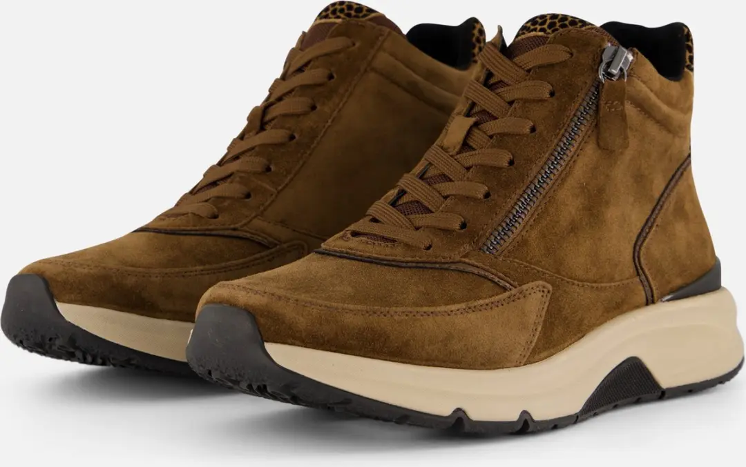 Gabor Rollingsoft Veterboots cognac Suede