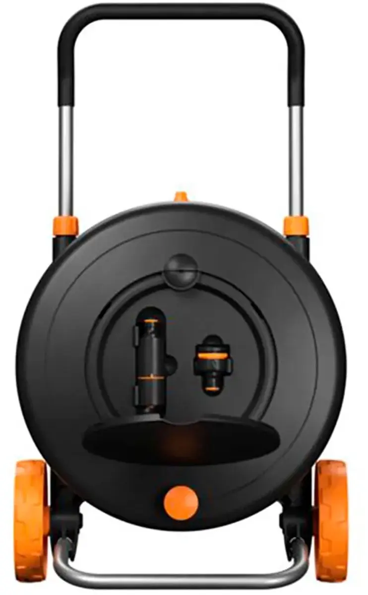 Fiskars Comfort Waterwheel Slangwagen 13mm 31.5m - Zwart/Oranje - afbeelding 2 van 6