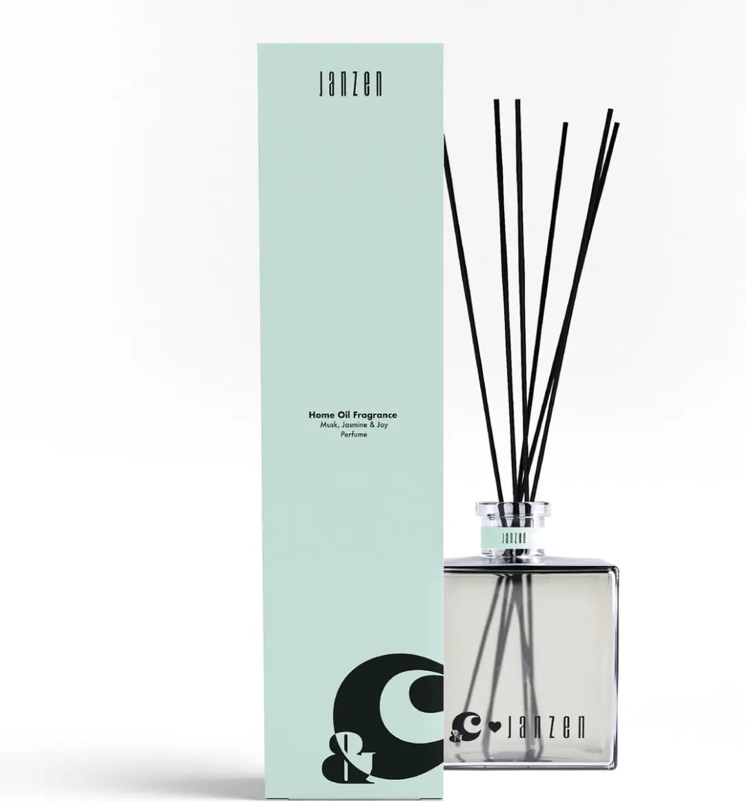 Janzen Home Musk Jasmine & Joy Geurstokjes 200ml - Groen