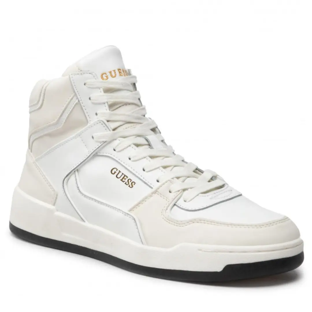 GUESS Vicenza Hoge Sneakers Wit
