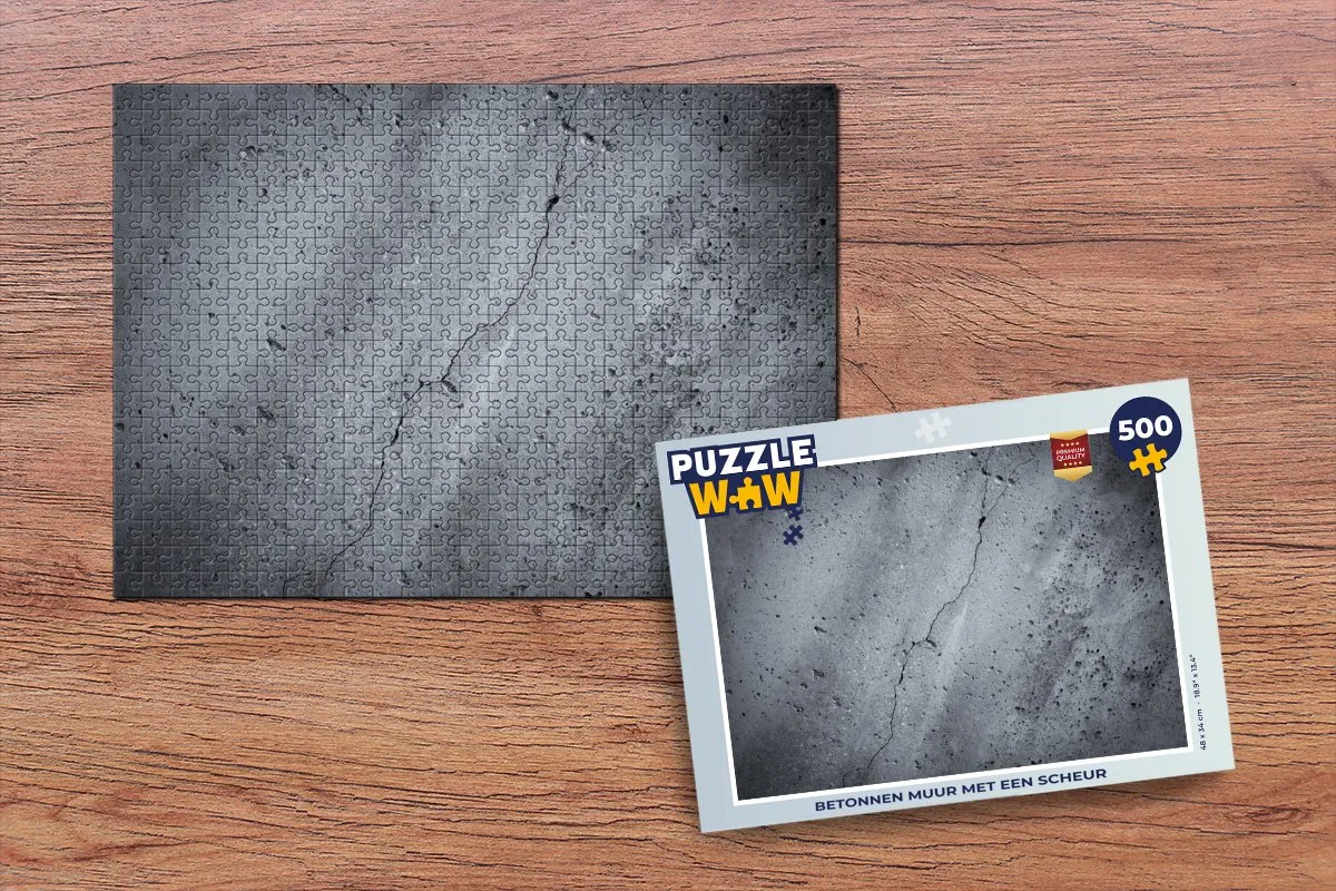 PuzzleWow Beton Scheur Legpuzzel 500 Stuks - Multicolor