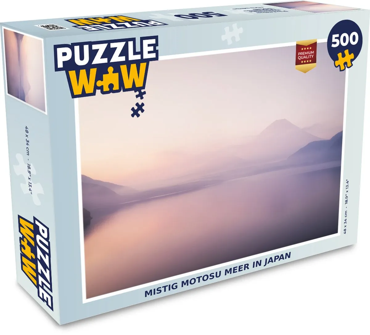PuzzleWow Mistig Motosu Meer in Japan Legpuzzel 500 Stuks
