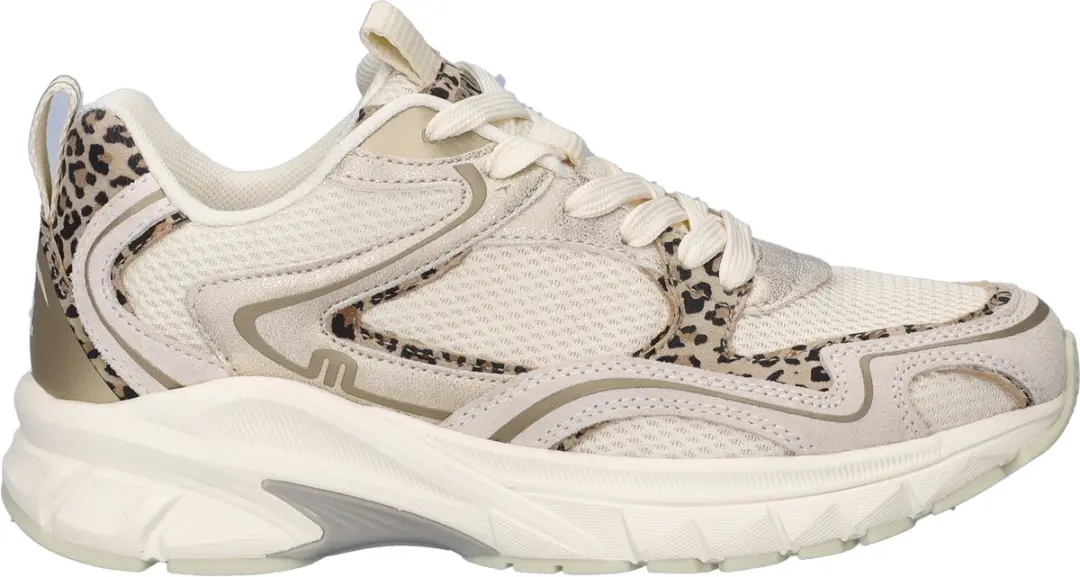 Maruti Novi Leather U82 Beige Leopard Sneakers Beige Luipaard Leer Dames