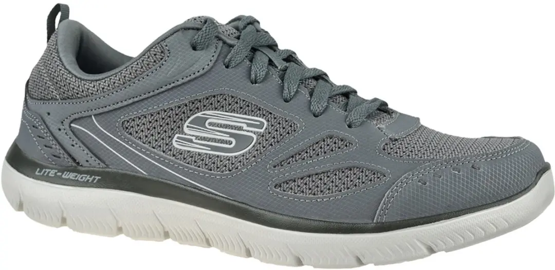 Skechers Summits-South Rim, Mannen, Grijs, Trainingschoenen, maat: 41,5