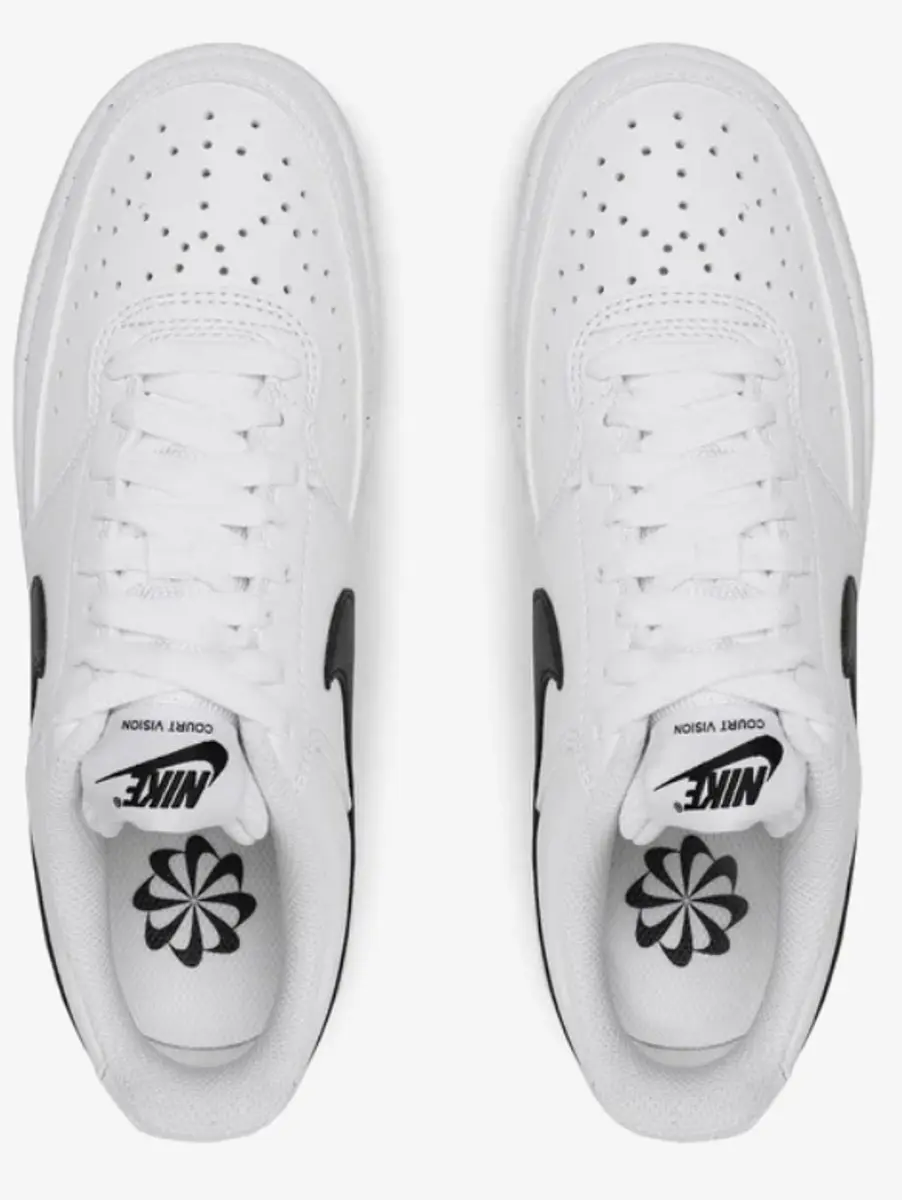 Nike Court Vision Low Next Nature Dames Sneakers - Wit/Zwart
