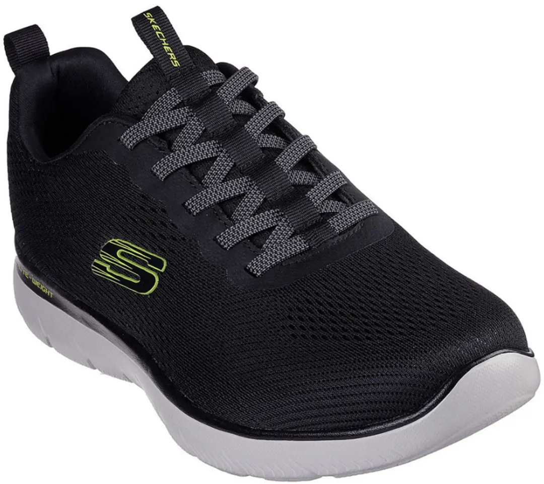 Skechers Heren Summits Eckler Slip-ins Sneakers 232963 BKLM Black/Lime