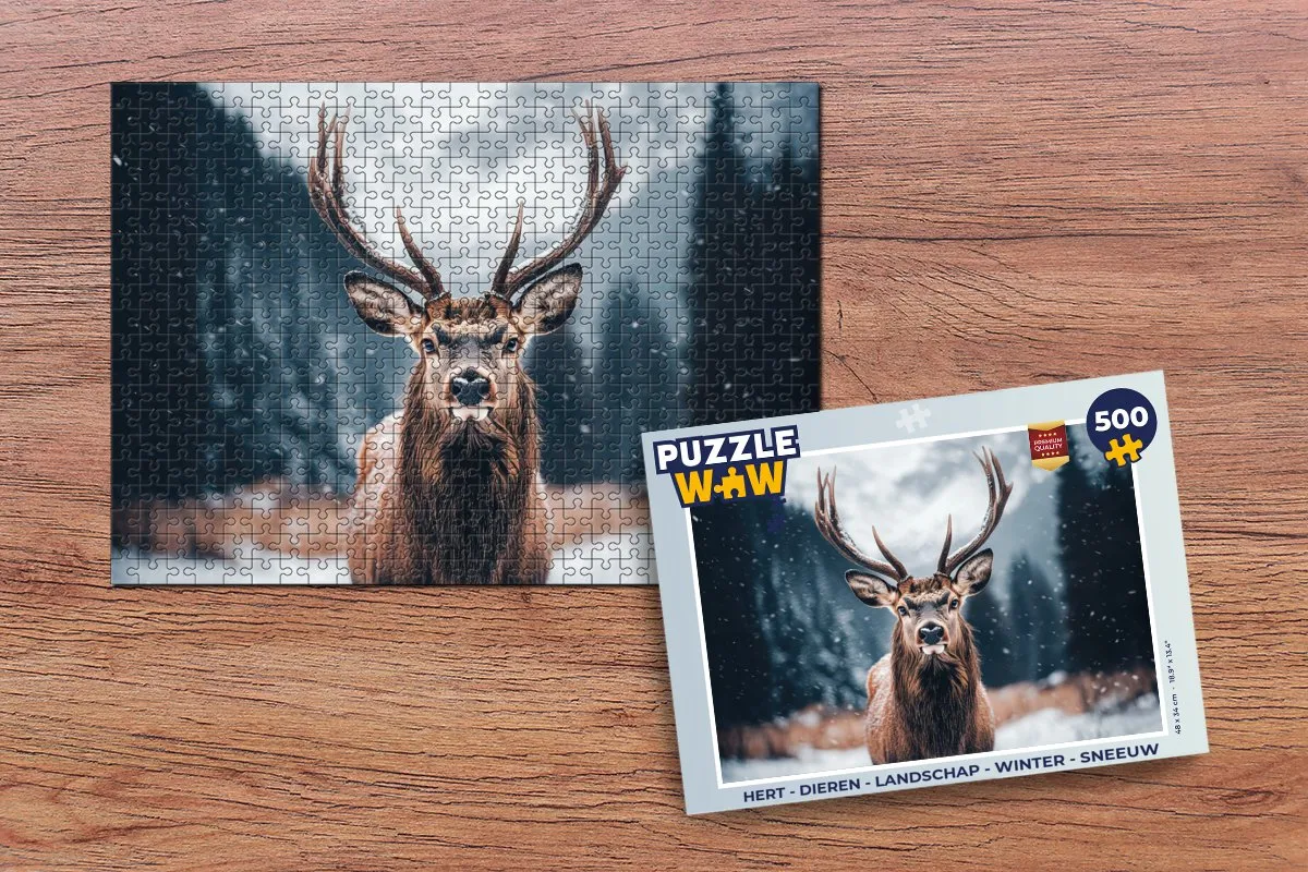 PuzzleWow Hert Puzzel 500 Stuks - Natuur