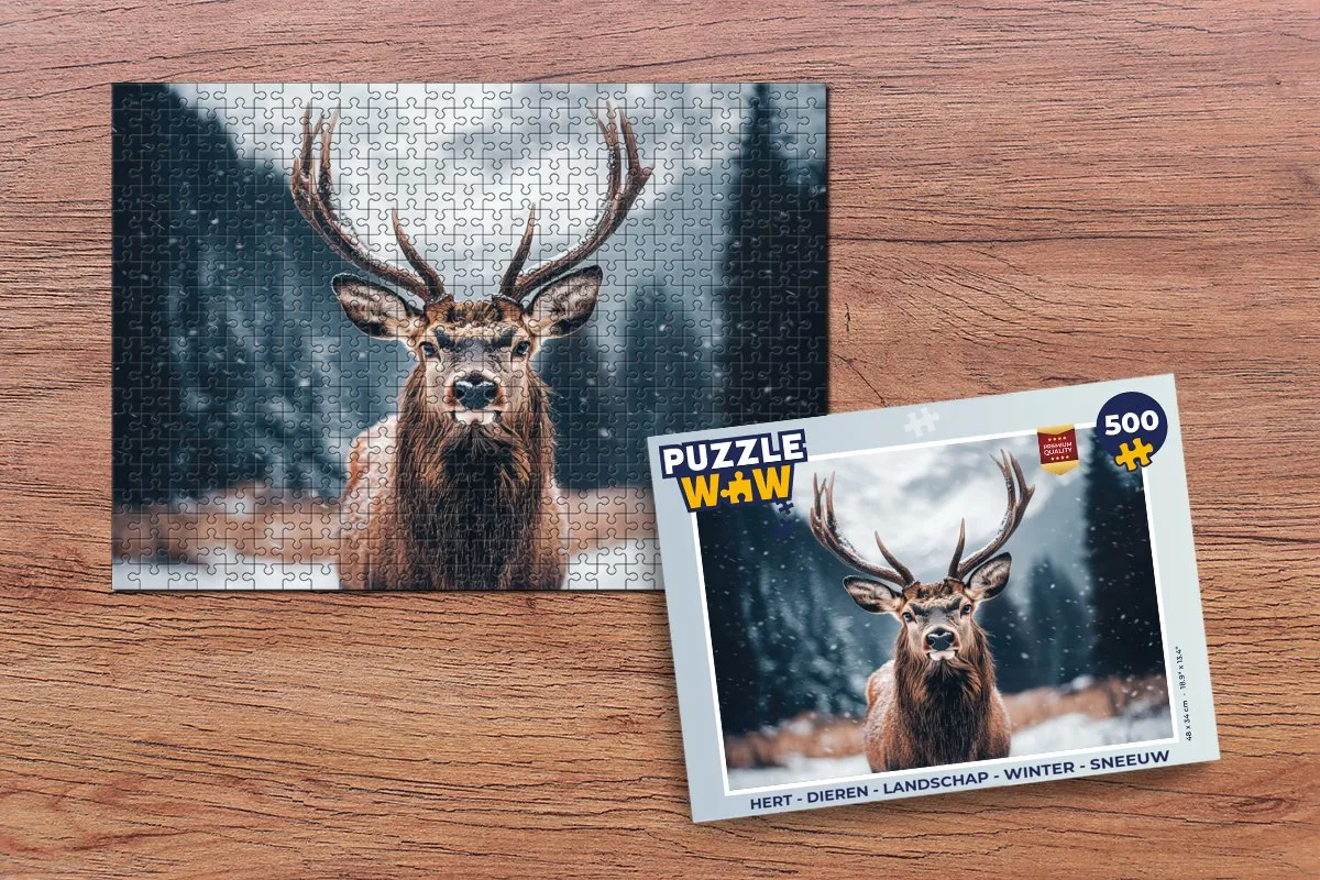 PuzzleWow Hert Puzzel 500 Stuks - Natuur