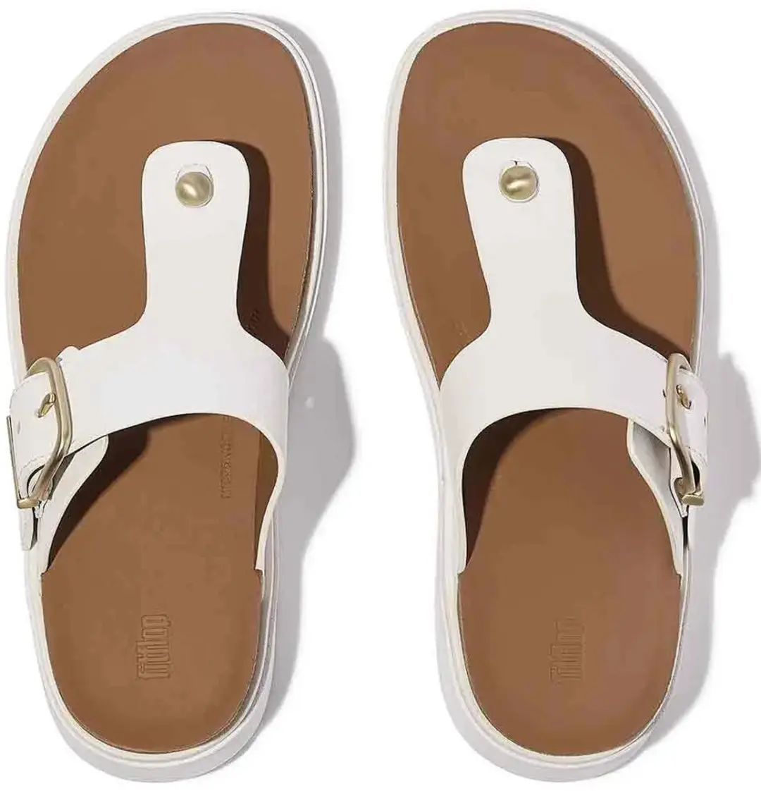 FitFlop Gen FF Gesp Leren Sandalen - Wit - Maat 37