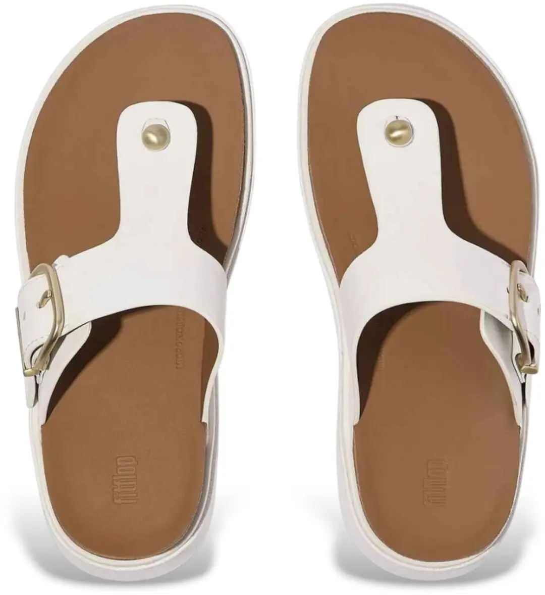 FitFlop Gen FF Gesp Leren Sandalen - Wit - Maat 37 - afbeelding 6 van 6