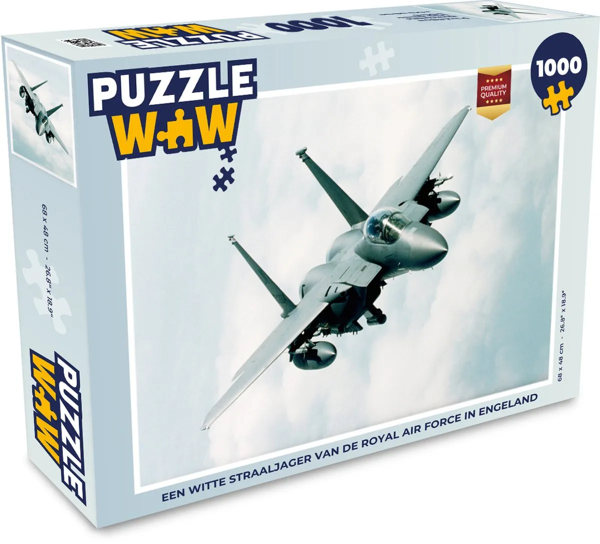 PuzzleWow Legpuzzel 1000 Stuks - Royal Air Force Straaljager - Multicolor
