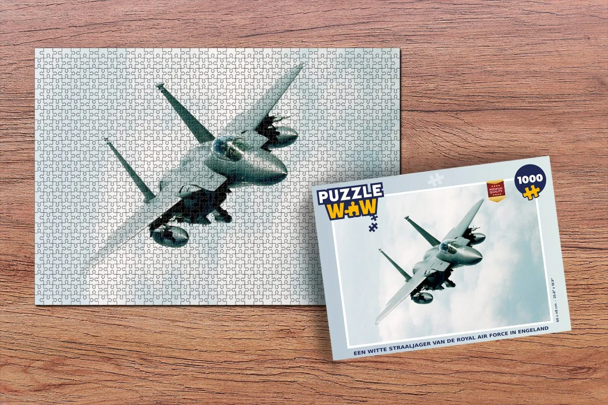 PuzzleWow Legpuzzel 1000 Stuks - Royal Air Force Straaljager - Multicolor