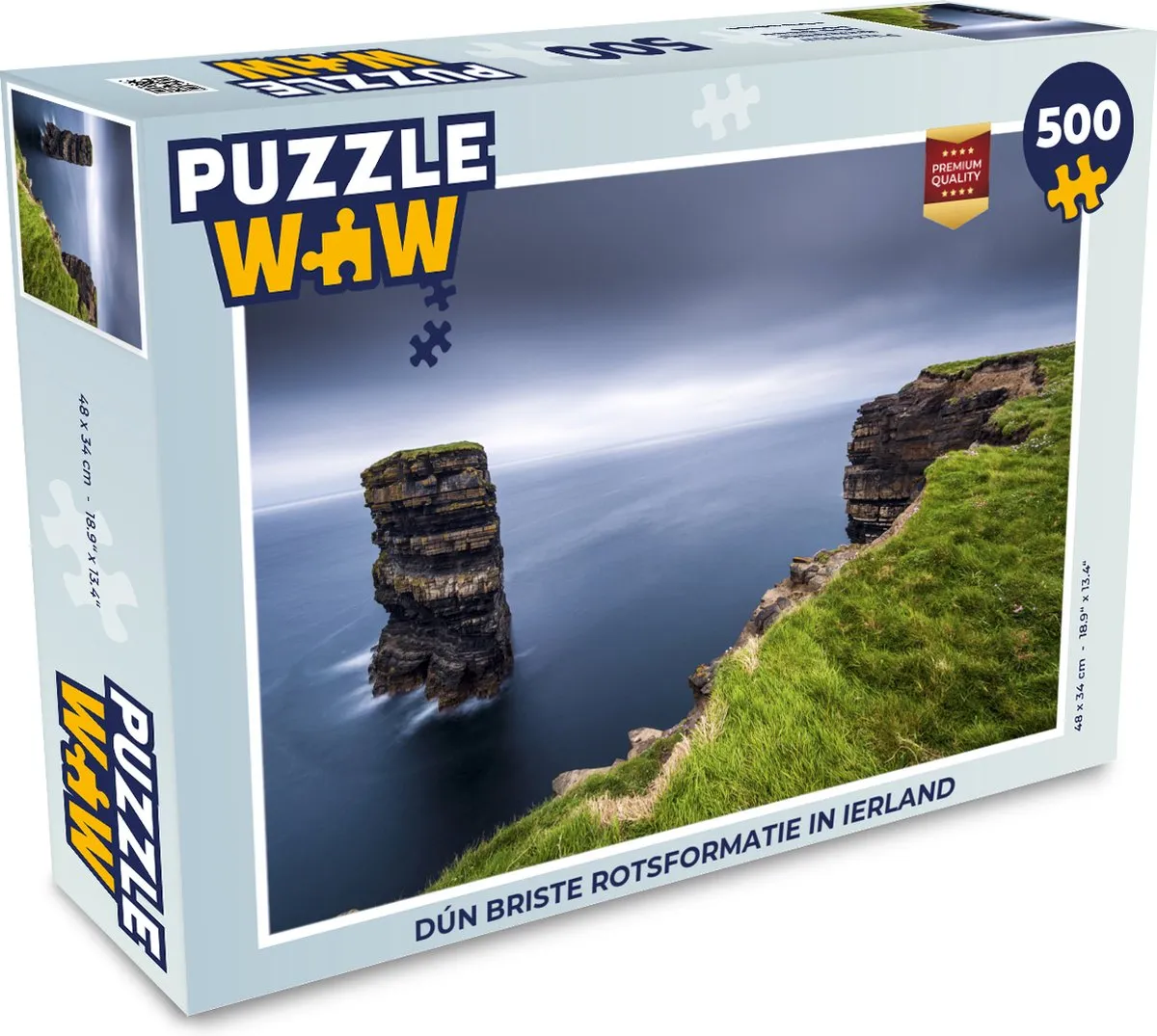 PuzzleWow Legpuzzel Dún Briste 500 Stuks - Multicolor
