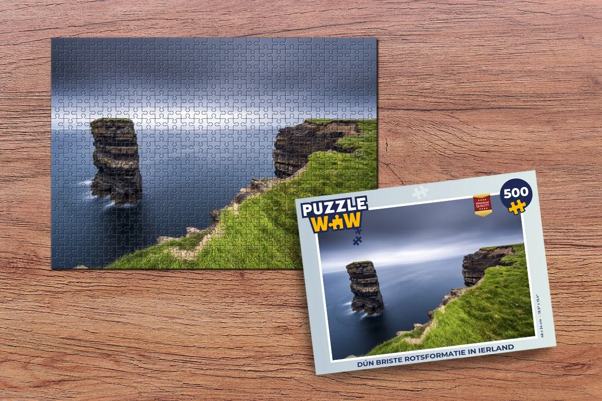 PuzzleWow Legpuzzel Dún Briste 500 Stuks - Multicolor