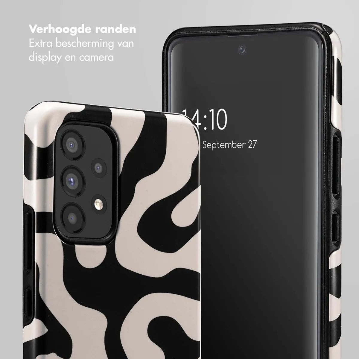 Selencia Hoesje Samsung Galaxy A53 - Art Wave Black