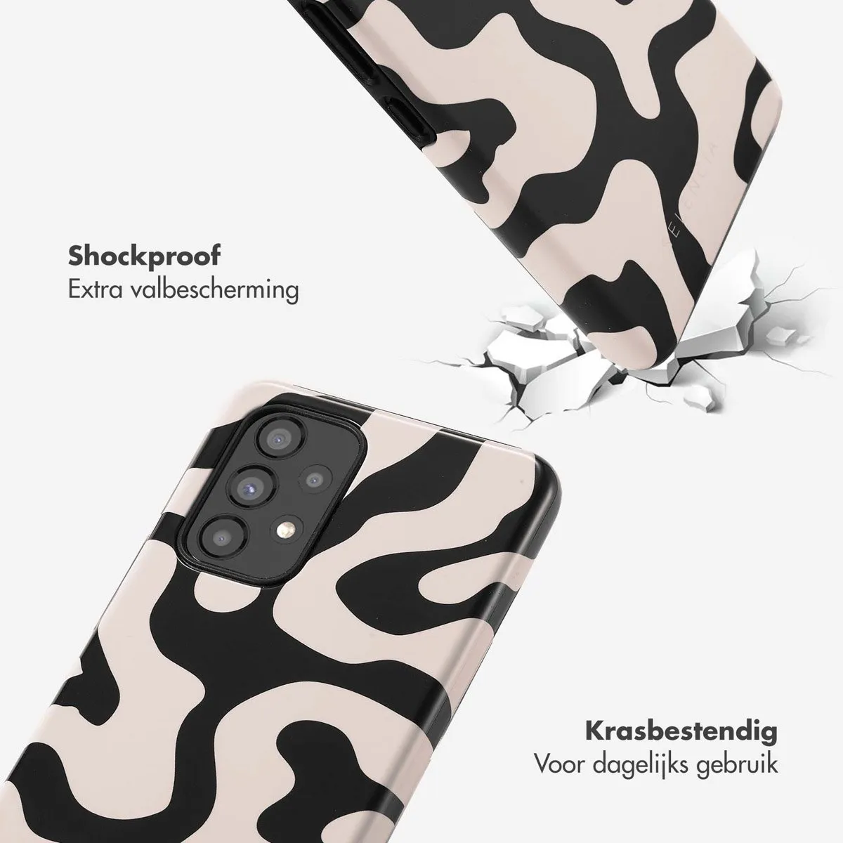 Selencia Hoesje Samsung Galaxy A53 - Art Wave Black