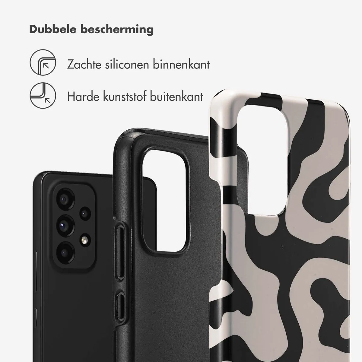 Selencia Hoesje Samsung Galaxy A53 - Art Wave Black