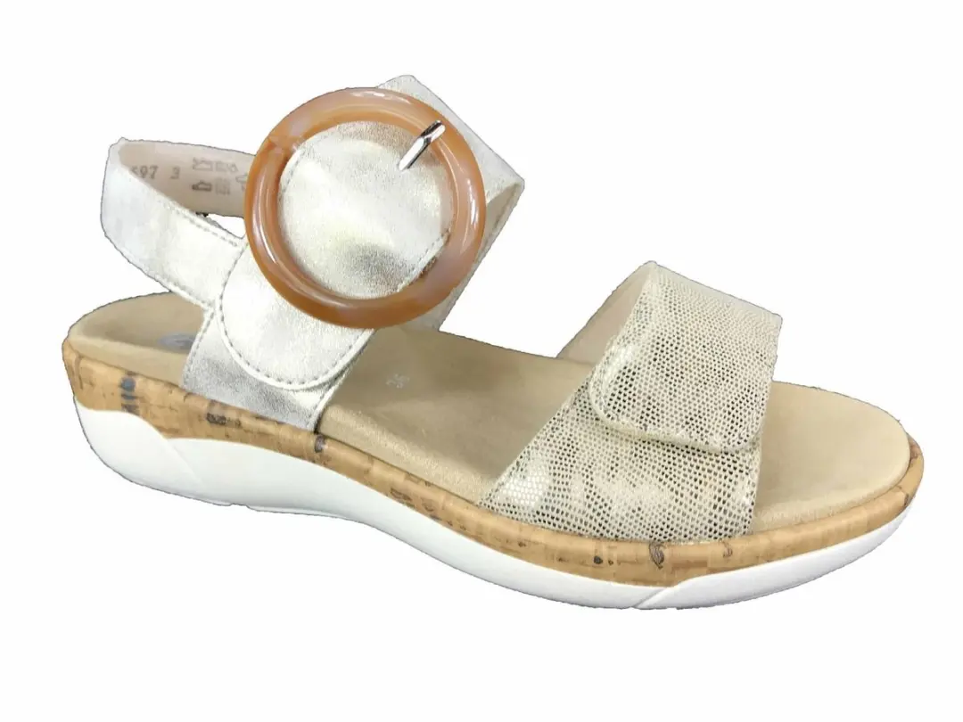 Remonte R6853 Dames Sandalen - Maat 41 - Goud - afbeelding 4 van 4