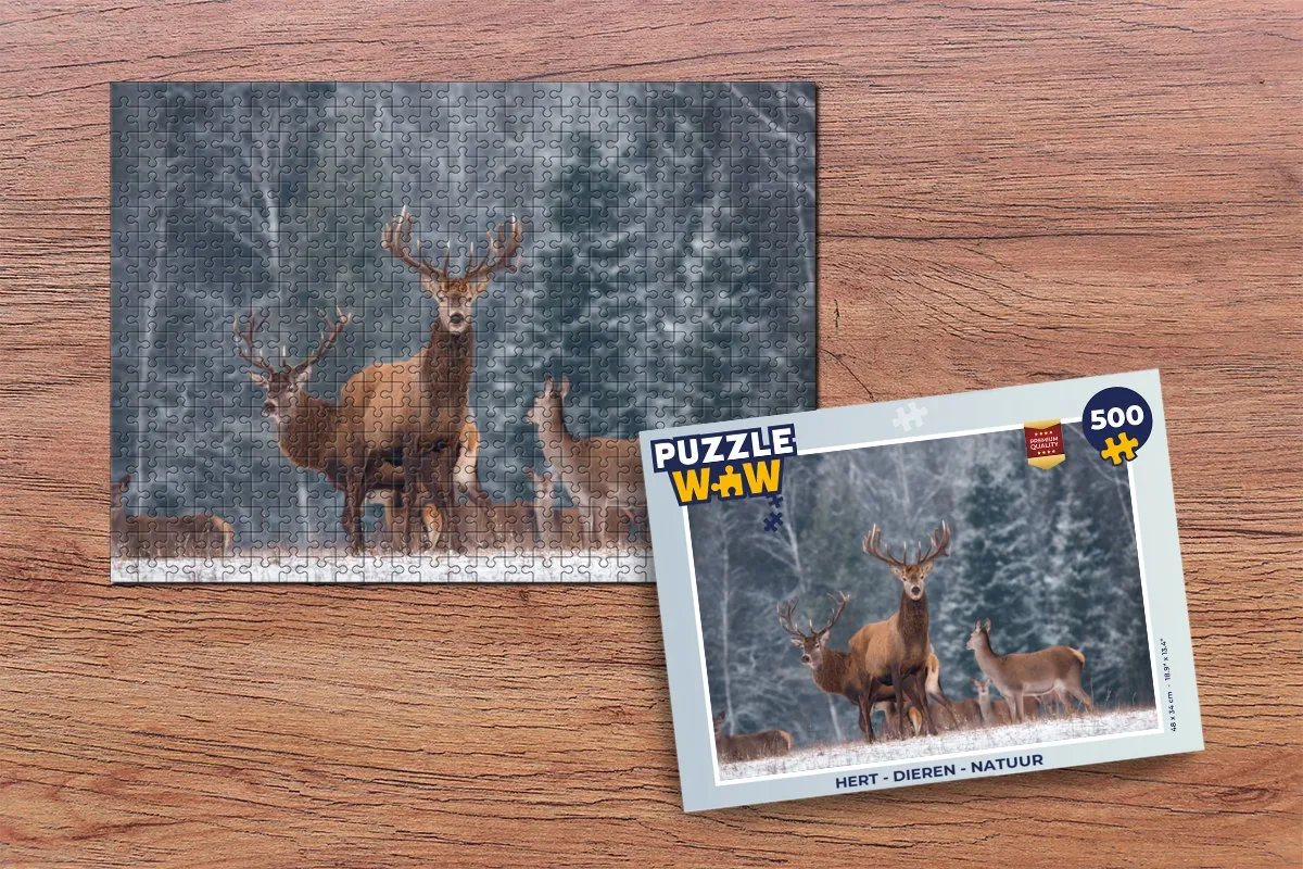 PuzzleWow Hert Legpuzzel 500 Stuks - Multicolor
