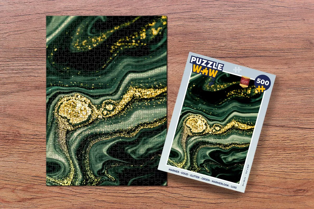 PuzzleWow Marmerlook Legpuzzel 500 Stuks - Multicolor