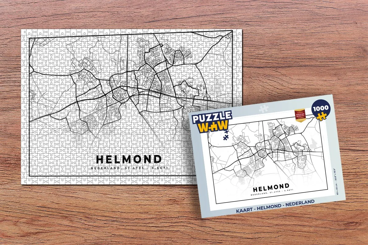PuzzleWow Legpuzzel Helmond Nederland 1000 Stuks - Multicolor