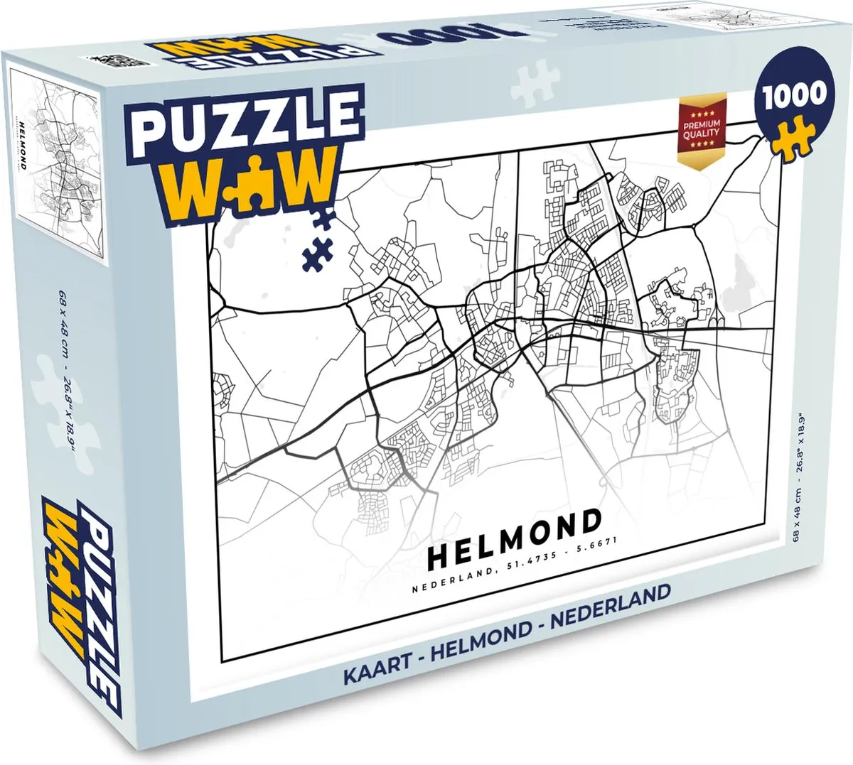 PuzzleWow Legpuzzel Helmond Nederland 1000 Stuks - Multicolor