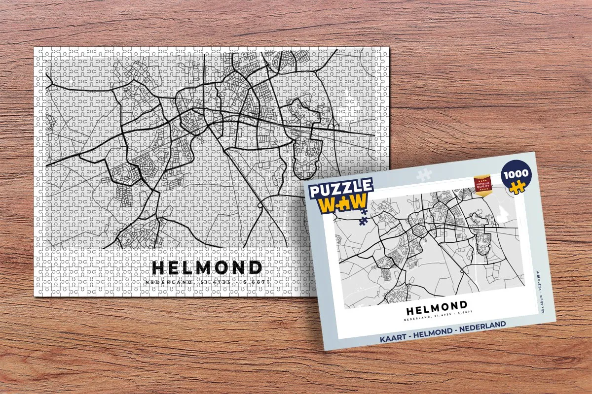 PuzzleWow Legpuzzel Helmond Nederland 1000 Stuks - Multicolor