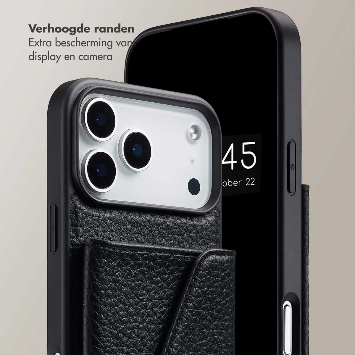Selencia SH00087831 Koordhoes iPhone 17 Pro Max - 3 Pasjes - Zwart