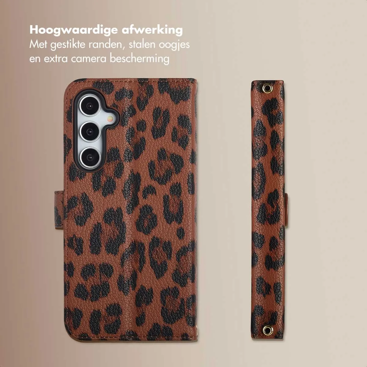 Selencia Hoesje Samsung Galaxy A36/A56 - 3 Pasjes - Mocha Brown - afbeelding 5 van 6