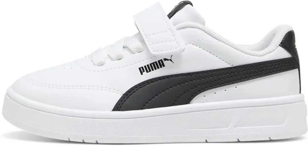 PUMA Court Classic Clean Junior - Schoenmaat 33 - Wit/Zwart - afbeelding 4 van 6