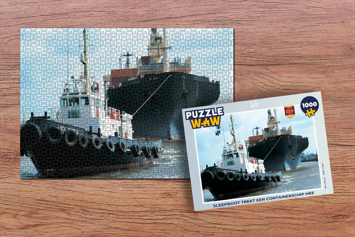 PuzzleWow Sleepboot Puzzel 1000 Stuks - Multicolor