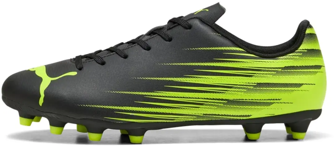 PUMA Attacanto II FG/AG Voetbalschoenen - 46.5 - Zwart/Lime - afbeelding 3 van 6