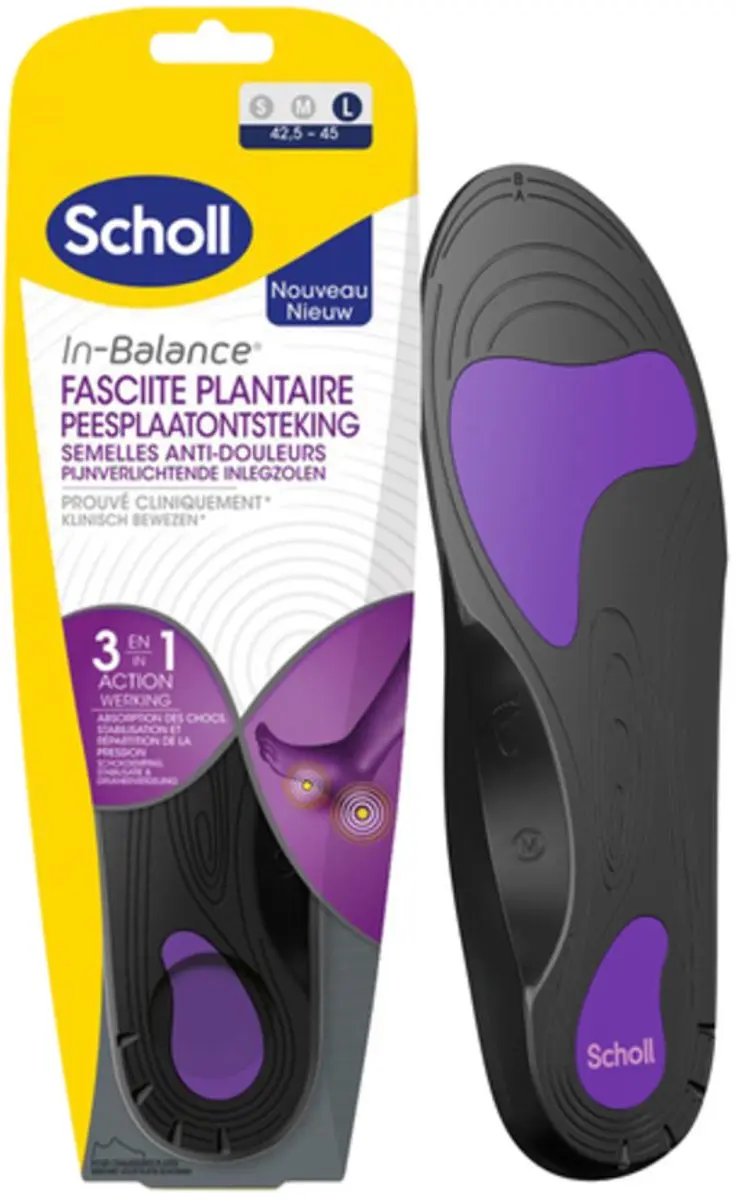 Scholl In-Balance Inlegzolen Peesplaatontsteking Large - 43-45
