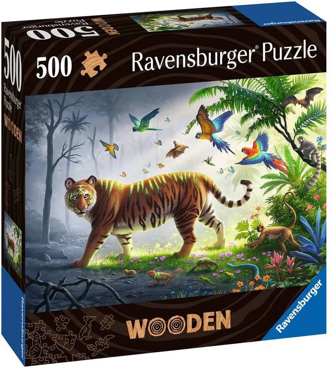 Ravensburger Houten Legpuzzel 500 Stuks Tijger - Multicolor - afbeelding 6 van 6