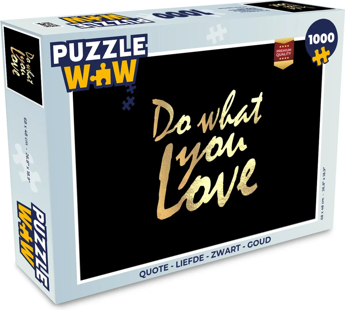 PuzzleWow Quote Liefde Legpuzzel 1000 Stuks - Multicolor