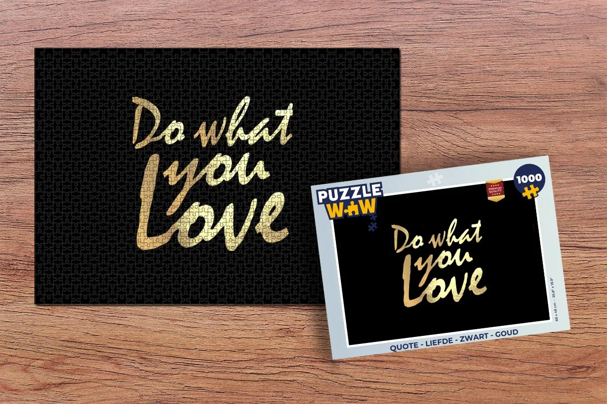 PuzzleWow Quote Liefde Legpuzzel 1000 Stuks - Multicolor