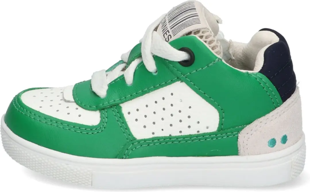 BunniesJR 224303-565 Jongens Lage Sneakers - 22 - Groen/Grijs/Wit - afbeelding 2 van 6