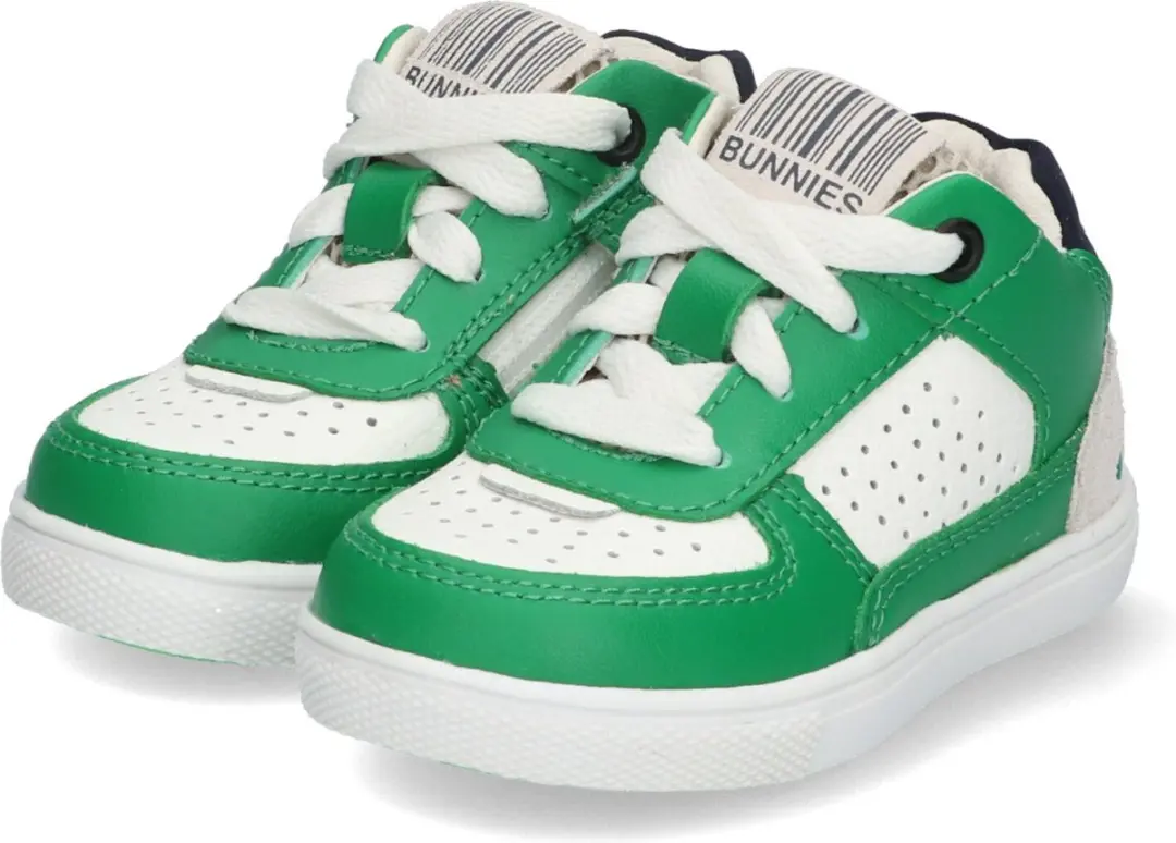 BunniesJR 224303-565 Jongens Lage Sneakers - 22 - Groen/Grijs/Wit - afbeelding 5 van 6