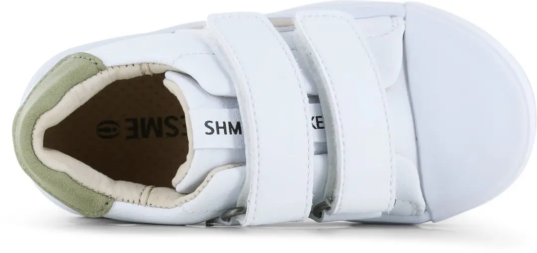 Shoesme Witte Sneaker Met Taupe Stripings - Maat 23 - afbeelding 5 van 6