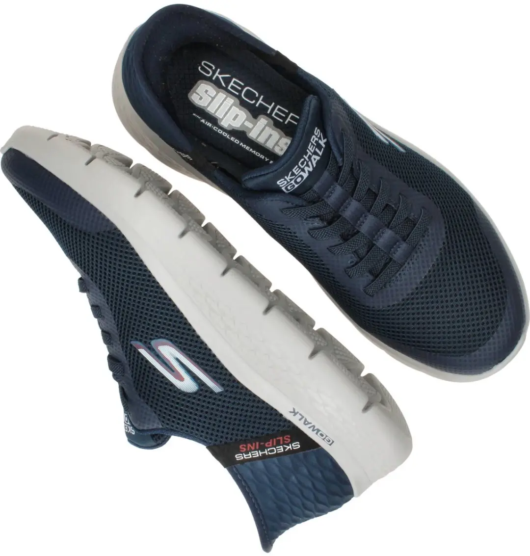 Skechers Slip-ins Go Walk Flex Hands Up Heren Instappers Navy