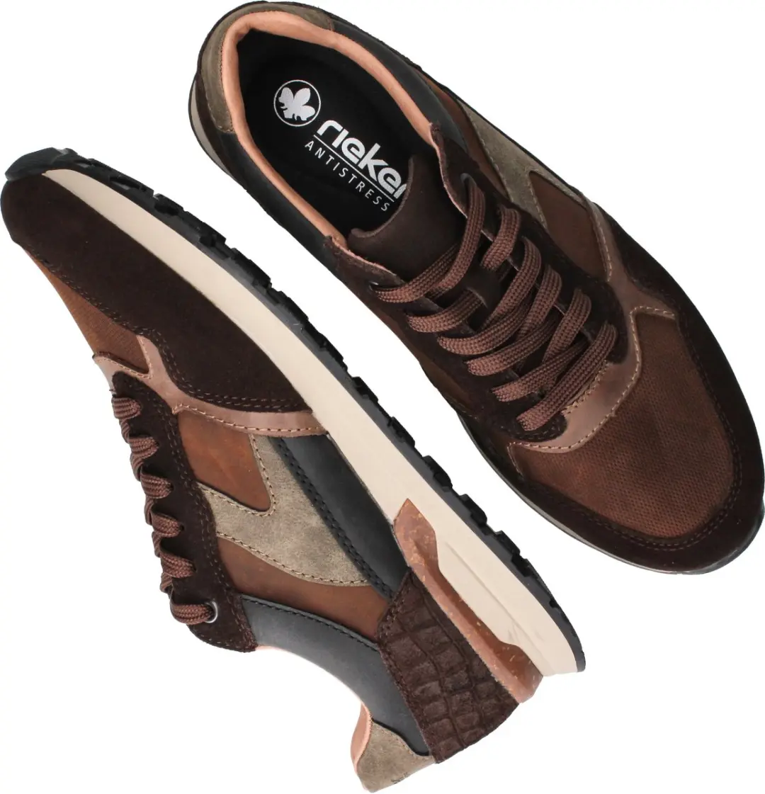 Rieker Heren Sneakers - Bruin - Maat 44 - afbeelding 3 van 6