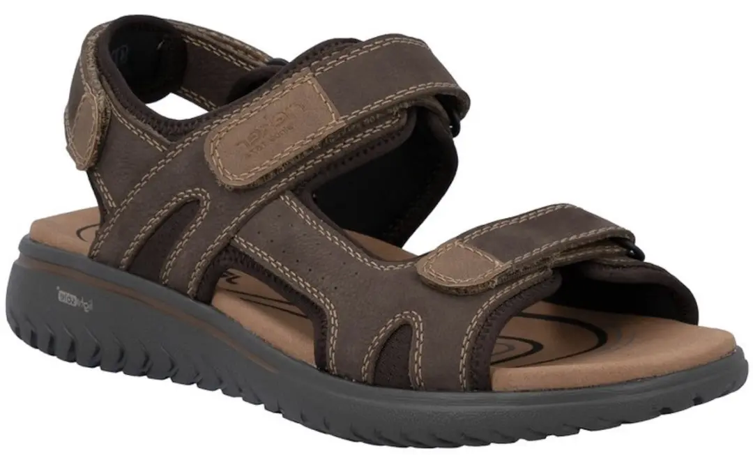 Rieker Heren Sandalen 26450-26 - Maat 45 - Donkerbruin