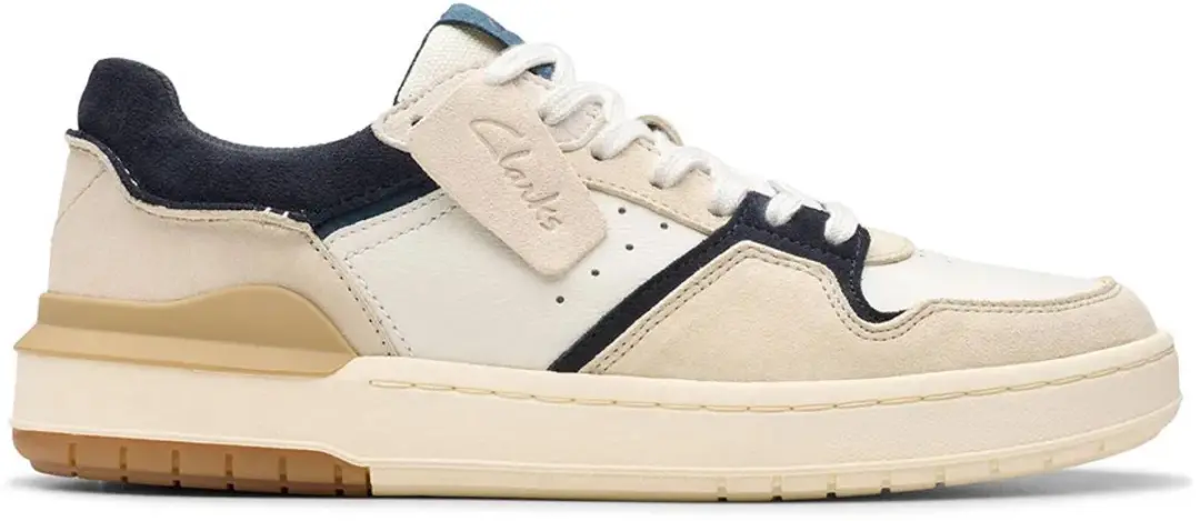 Clarks CourtLite 2 LO Lage Sneakers - Wit/Beige 43 - afbeelding 4 van 6