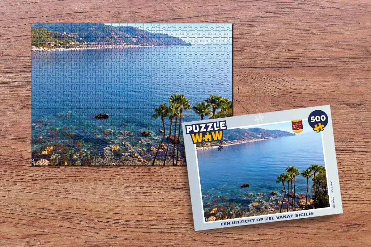 PuzzleWow Sicilië Legpuzzel 500 Stuks - Multicolor